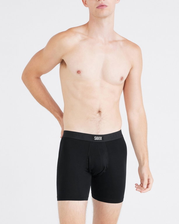 SAXX Boxershorts Vibe Xtra Soft Comfort Boxer Brief Fly schwarz Herren - 1 Stück